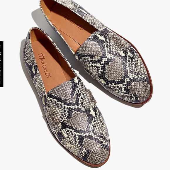 Madewell Shoes - Madewell The Alex Loafer in Snake Emossed Leather Sz 10